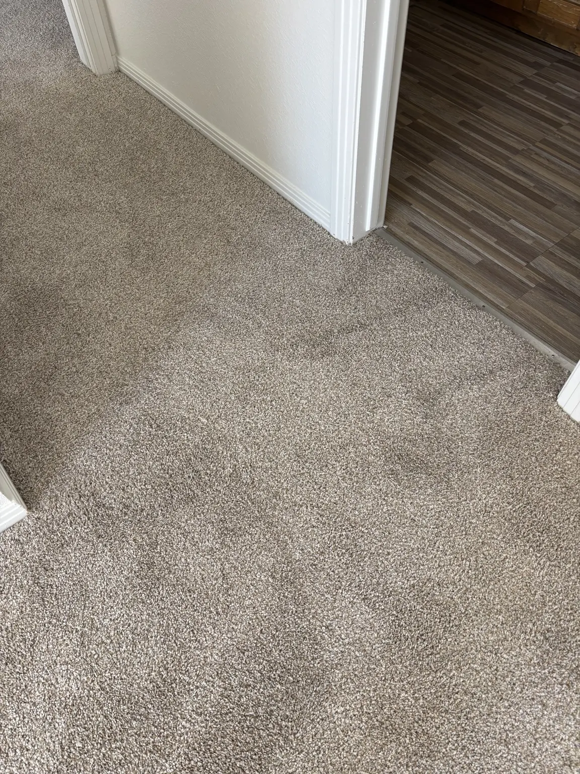 Carpet restored after professional repair of previous contractor damage